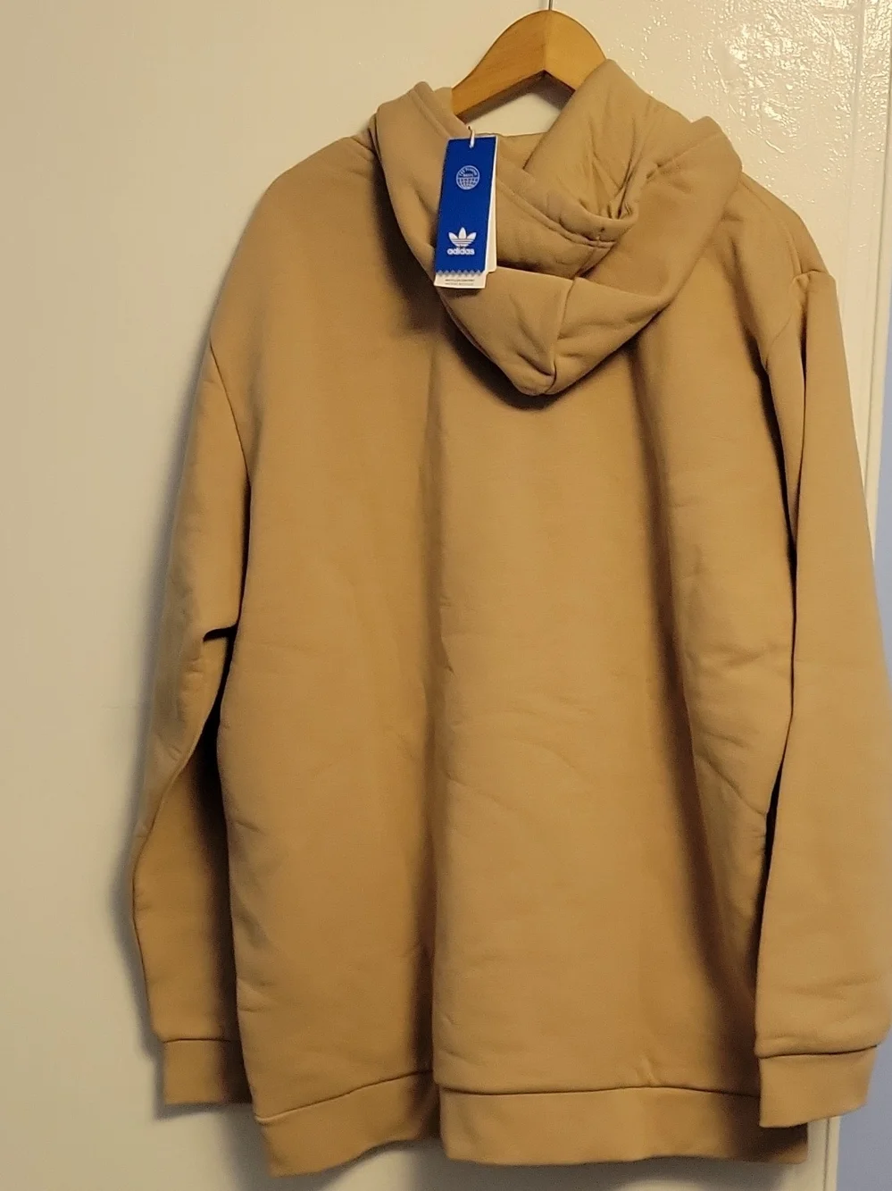 adidas Men's Beige/Tan Trefoil Pullover Hoodie